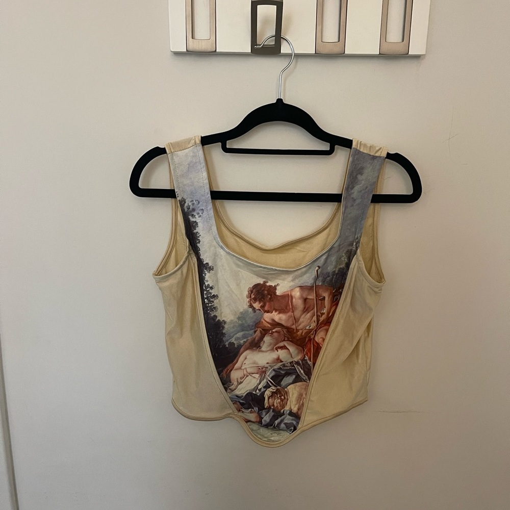 Vivienne Westwood inspired tank top with corset detail in bodice